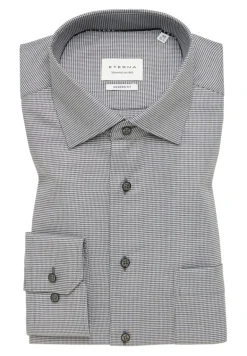 Hemd Twill Langarm grau