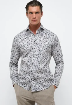 Hemd Twill Langarm grau