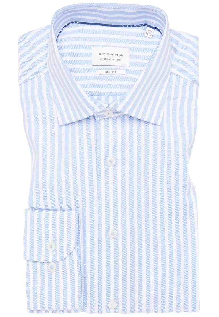 Hemd Twill Langarm hellblau