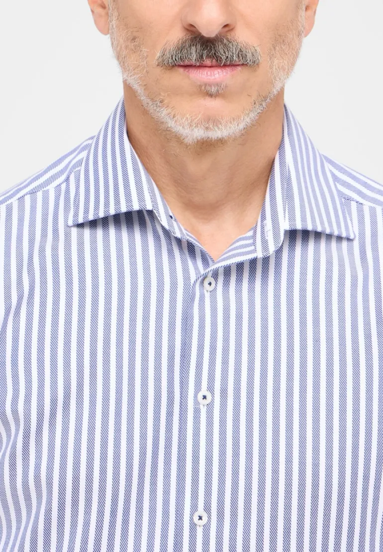 Hemd Twill Langarm rauchblau