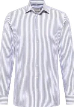 Hemd Twill Langarm rauchblau