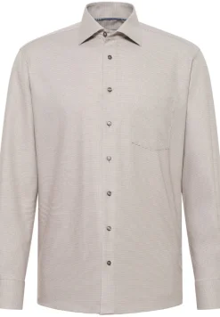 Hemd Twill Langarm sand