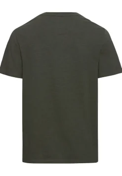 Henley T-Shirt aus reiner Baumwolle leaf green