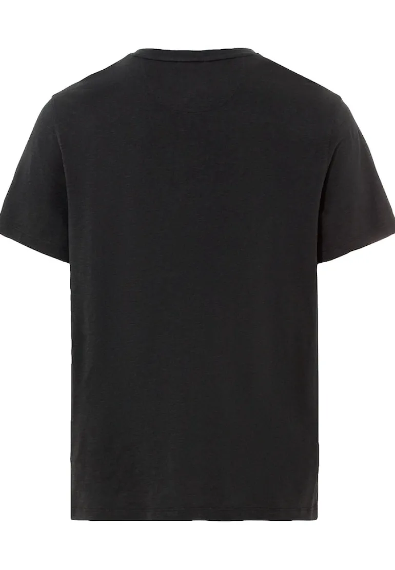 Henley T-Shirt aus reiner Baumwolle asphalt