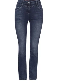 High Waist Jeans mid blue used wash