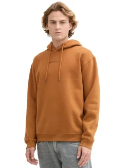 Hoodie mit Bio-Baumwolle deep cognac