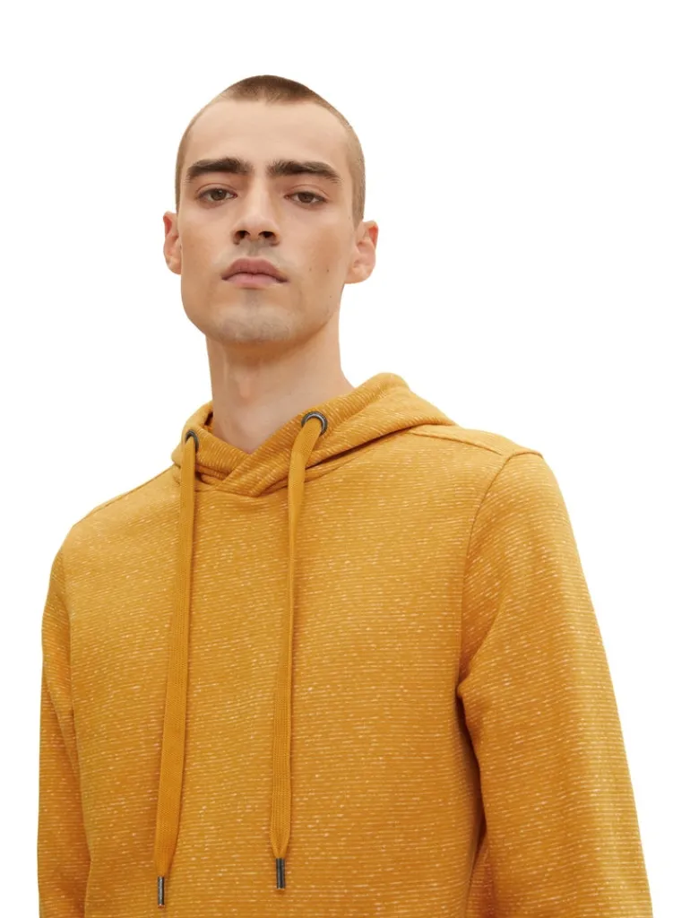 Hoodie mit feinen Streifen flame brown injected stripe