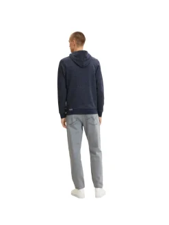 Hoodie mit feinen Streifen navy offwhite inject stripe