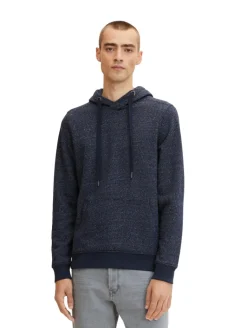 Hoodie mit feinen Streifen navy offwhite inject stripe