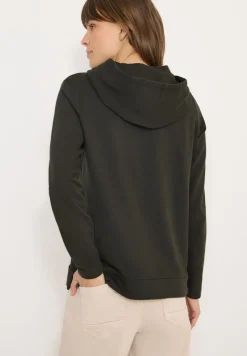 Hoodie mit Schmucksteinen raw khaki