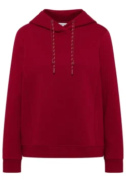 Hoodie mit Stickerei beaujolais red
