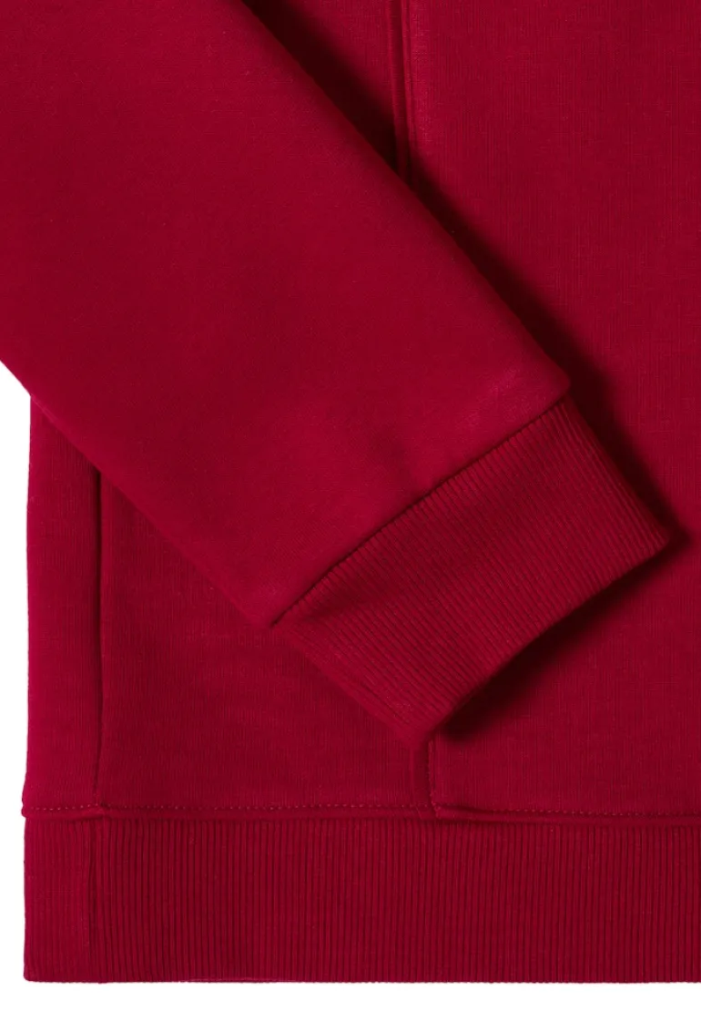 Hoodie mit Stickerei beaujolais red
