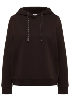 Hoodie mit Stickerei tartufo brown