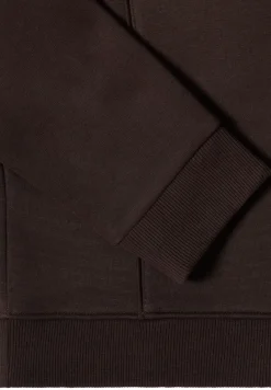 Hoodie mit Stickerei tartufo brown