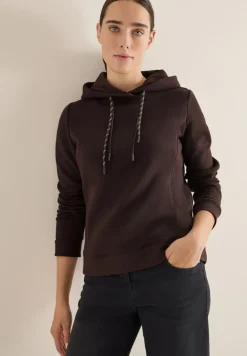 Hoodie mit Stickerei tartufo brown
