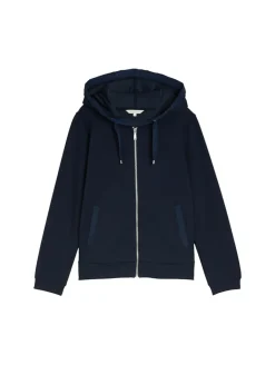 Hoodie Sweatjacke aus Scuba sky captain blue