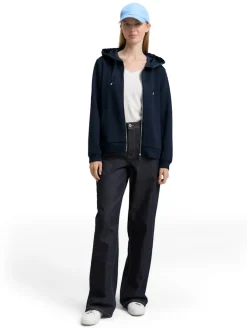 Hoodie Sweatjacke aus Scuba sky captain blue