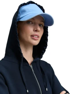 Hoodie Sweatjacke aus Scuba sky captain blue