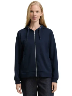 Hoodie Sweatjacke aus Scuba sky captain blue