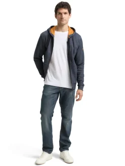Hoodie Sweatjacke navy fine yd stripe