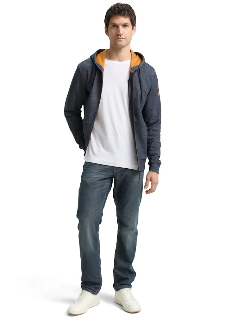 Hoodie Sweatjacke navy fine yd stripe