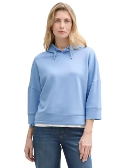 Hoodie Sweatshirt aus Scuba flawless blue
