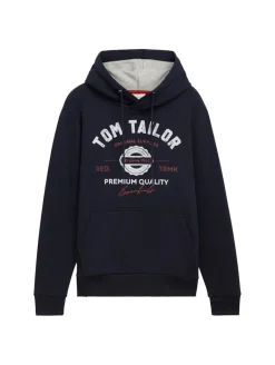 Hoodie Sweatshirt mit Logo-Print sky captain blue