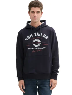 Hoodie Sweatshirt mit Logo-Print sky captain blue
