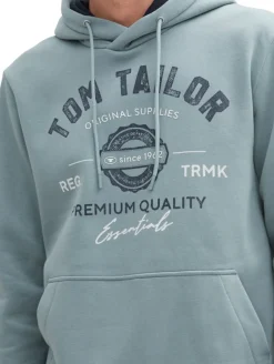 Hoodie Sweatshirt mit Logo-Print grey mint