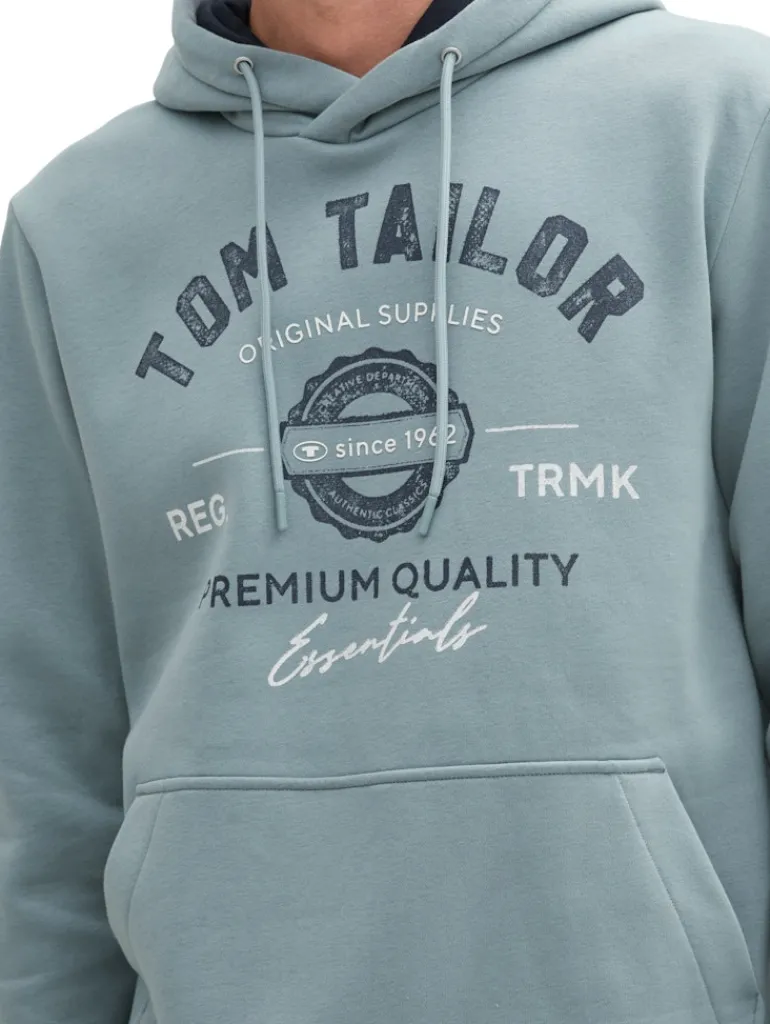 Hoodie Sweatshirt mit Logo-Print grey mint