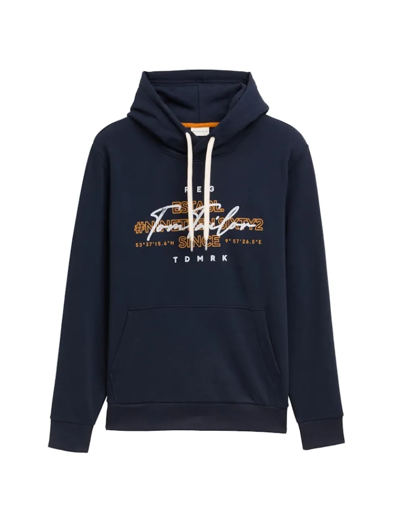 Hoodie Sweatshirt mit Logo-Print sky captain blue