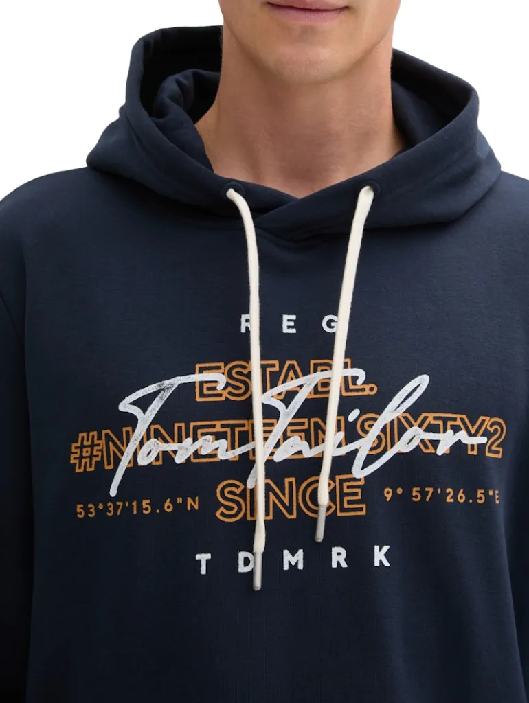Hoodie Sweatshirt mit Logo-Print sky captain blue