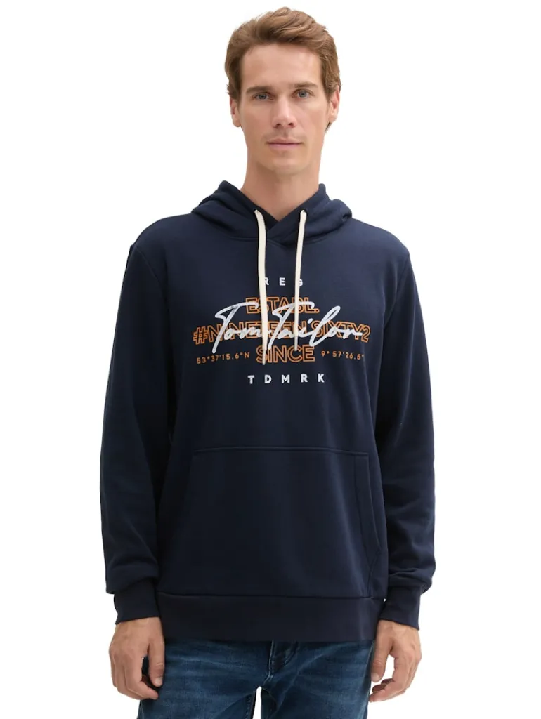 Hoodie Sweatshirt mit Logo-Print sky captain blue
