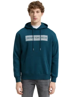 Hoodie Sweatshirt mit Print deep pond green