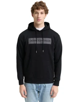 Hoodie Sweatshirt mit Print night watch black