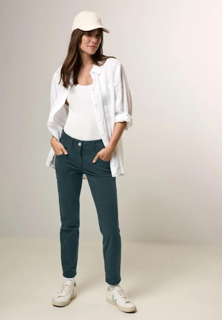Hose im Slim Fit fir green