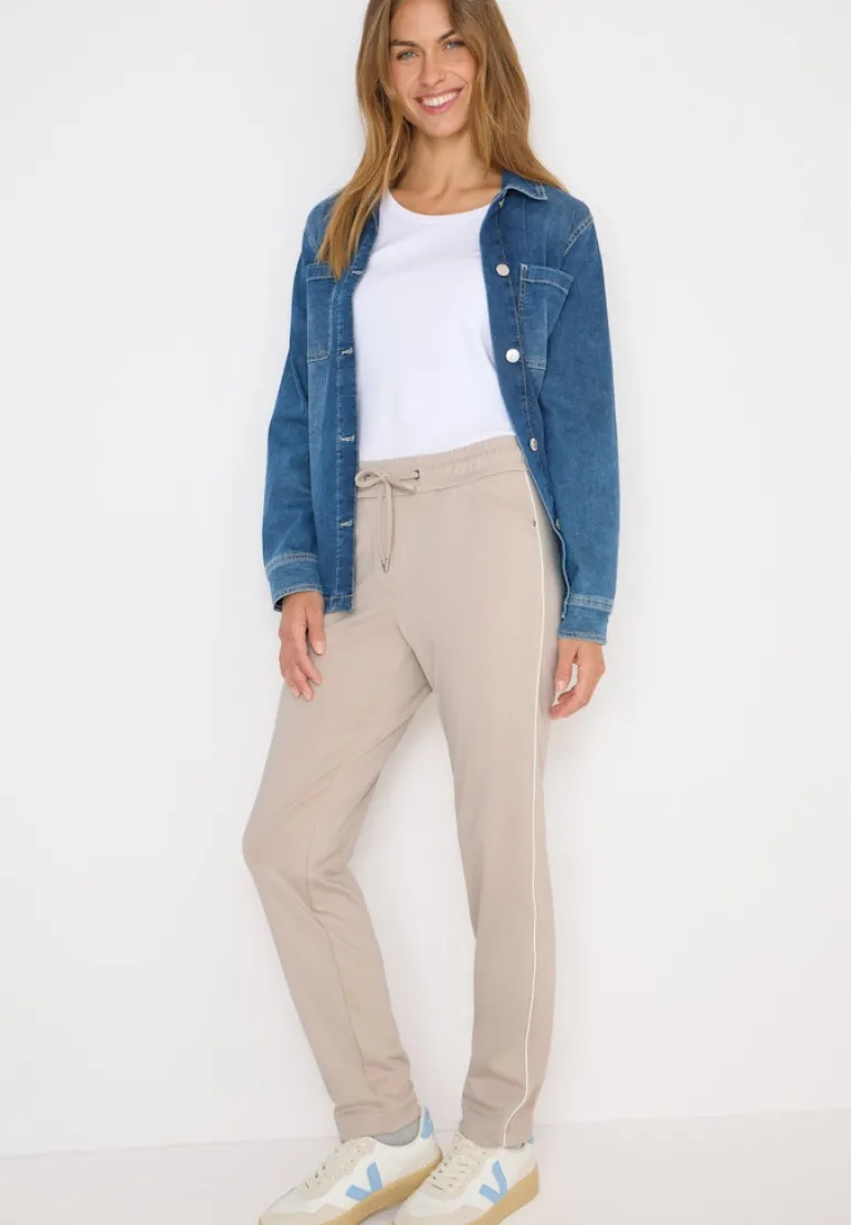 Hose mit Gallonstreifen light sandalwood beige