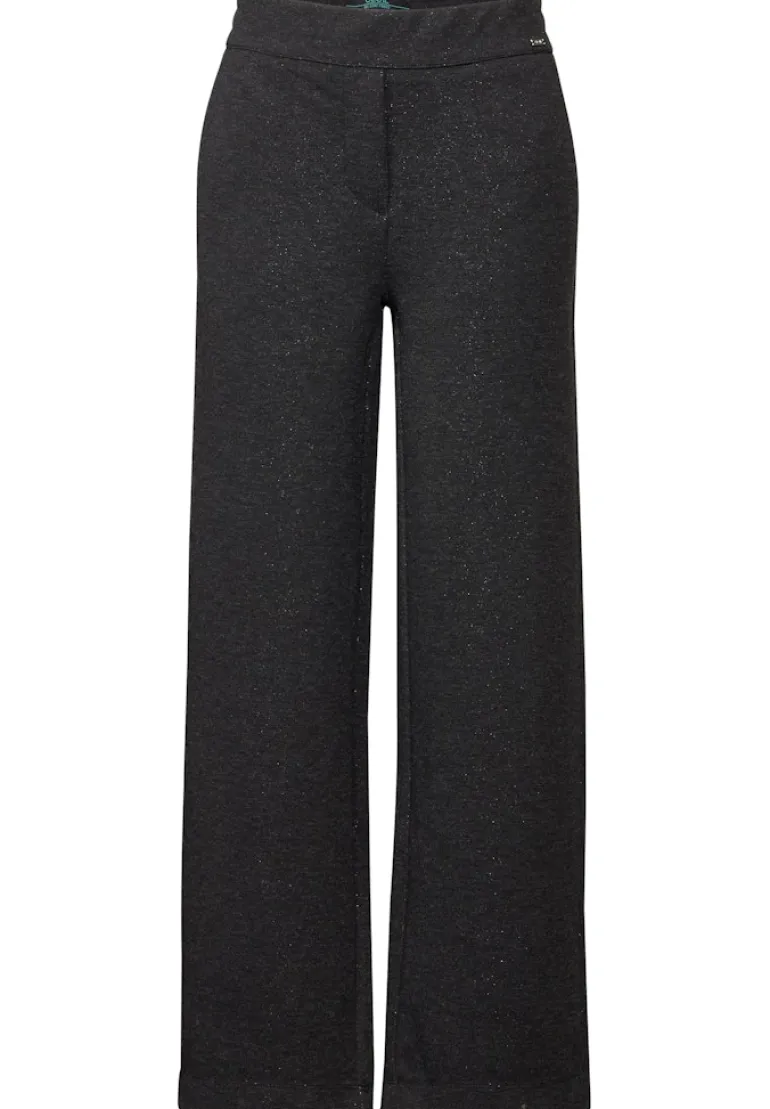 Hose mit Glitzer-Details flint grey melange