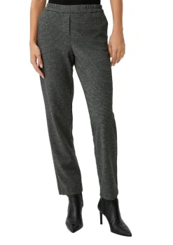 Hose mit Pepita-Muster schwarz