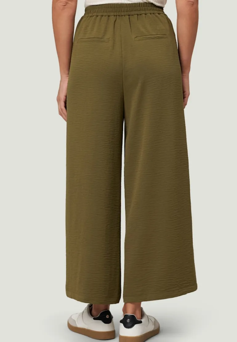 Hose mit weitem Bein und Gürtel 26 Inch dark olive