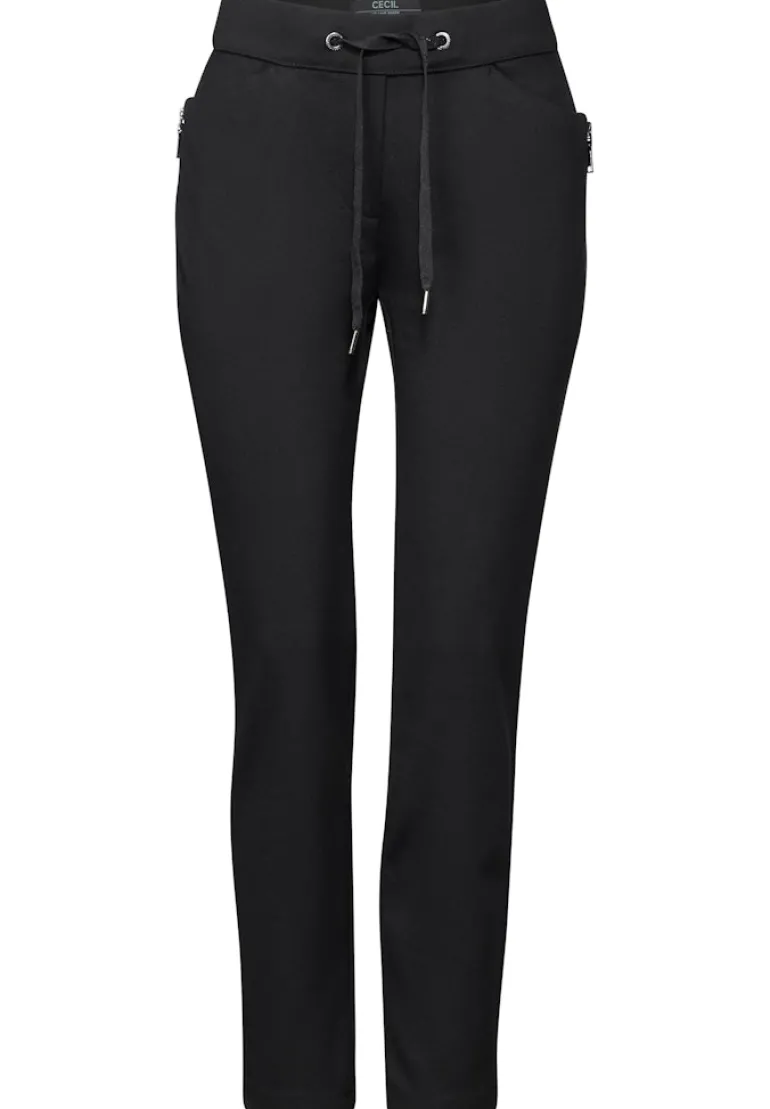 Hose mit Zipper Details black