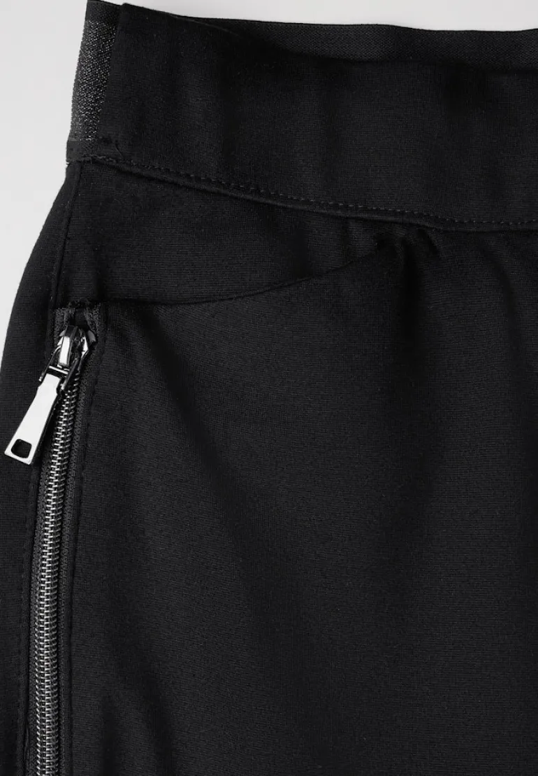 Hose mit Zipper Details black