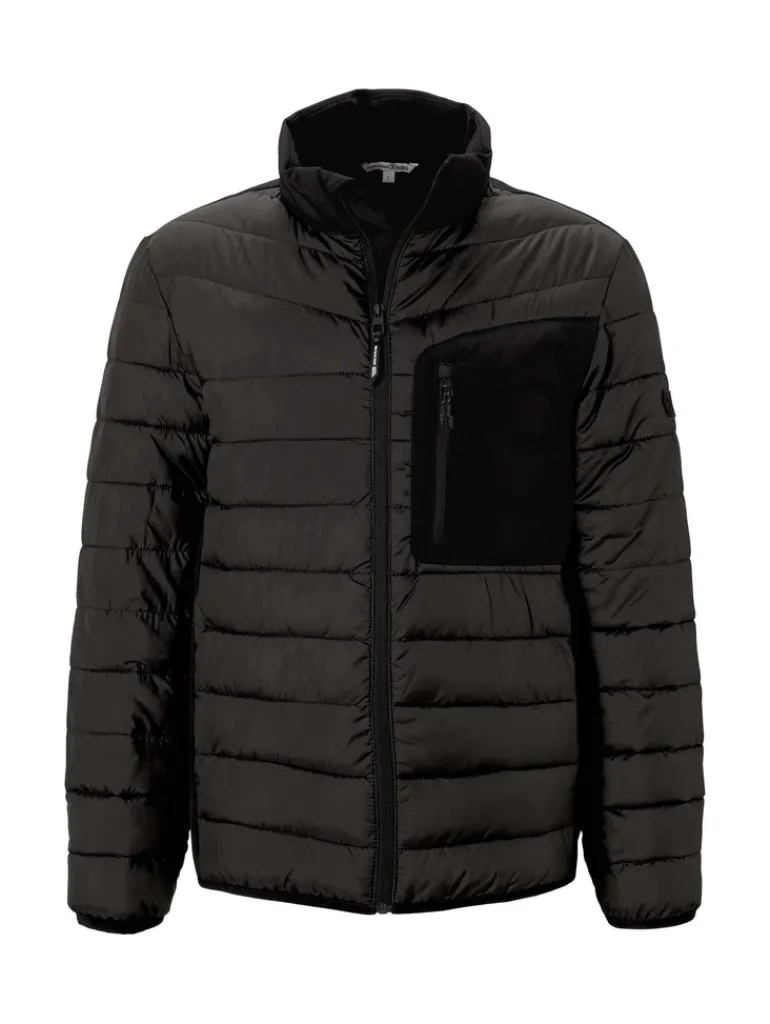 Hybrid Jacke mit Stehkragen black