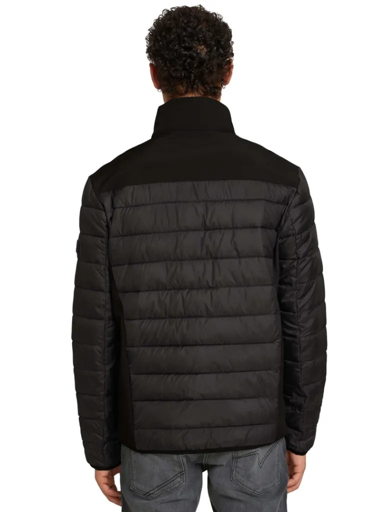 Hybrid Jacke mit Stehkragen black