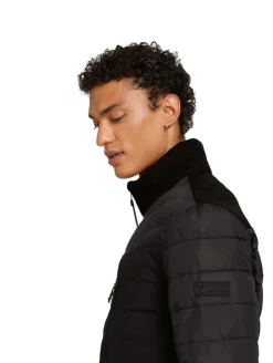 Hybrid Jacke mit Stehkragen black