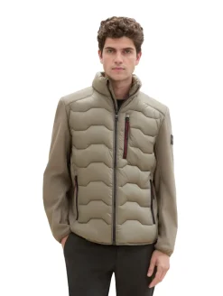 Hybrid Jacke mit Stehkragen smokey olive green