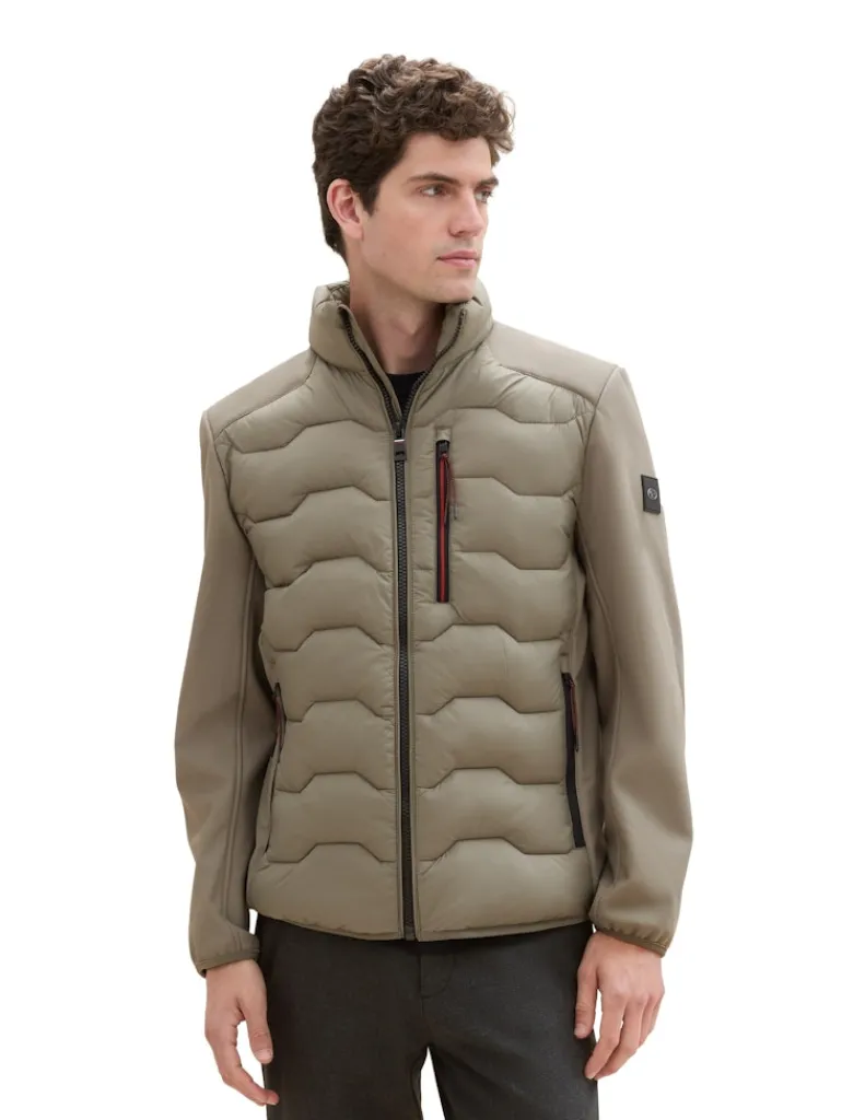 Hybrid Jacke mit Stehkragen smokey olive green