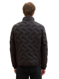 Hybrid Jacke mit verstaubarer Kapuze black