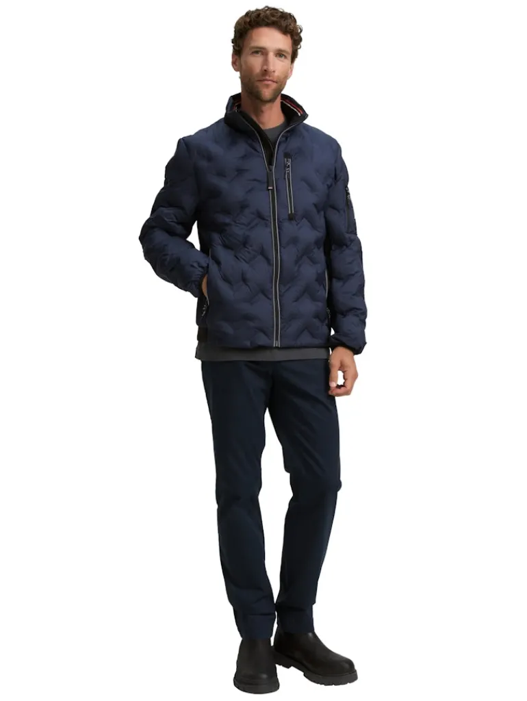 Hybrid Steppjacke mit verstaubarer Kapuze sky captain blue