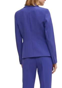 Indoor-Blazer aus Viskosestretch blau